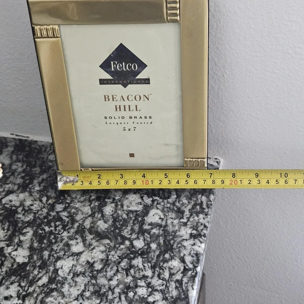 Vintage Fetco Solid Brass Picture Frame 5x7 inches‎